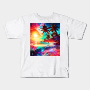 Tropical Island Paradise Kids T-Shirt